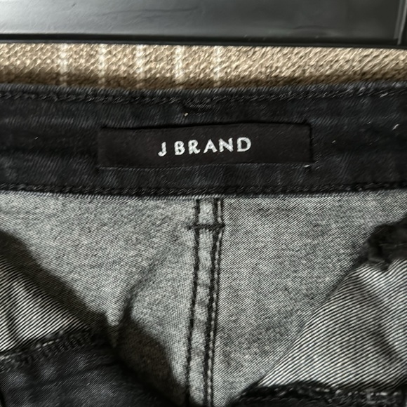 J Brand black denim distressed skirt - Picture 2 of 3